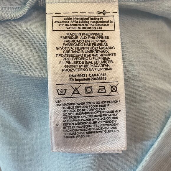 New with Tag NWT Reebok Baby Blue V-neck Supremium Tshirt-Size 2XL - Picture 6 of 8